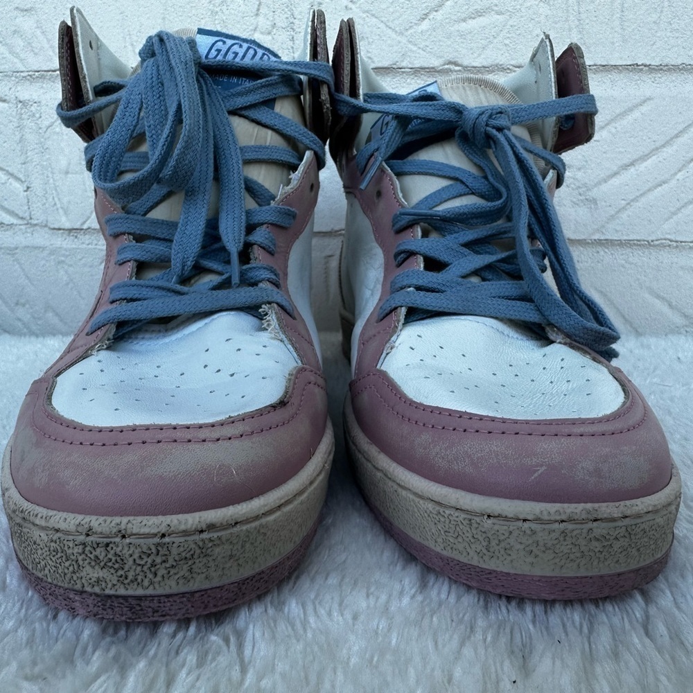 New Golden Goose Sky Star High Top Pink/White Sneakers Size 42 - Picture 7 of 12